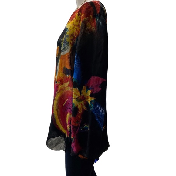 Chico’s L/XL ❤️ Stunning bright Tunic Chicos size 2 - Picture 10 of 16